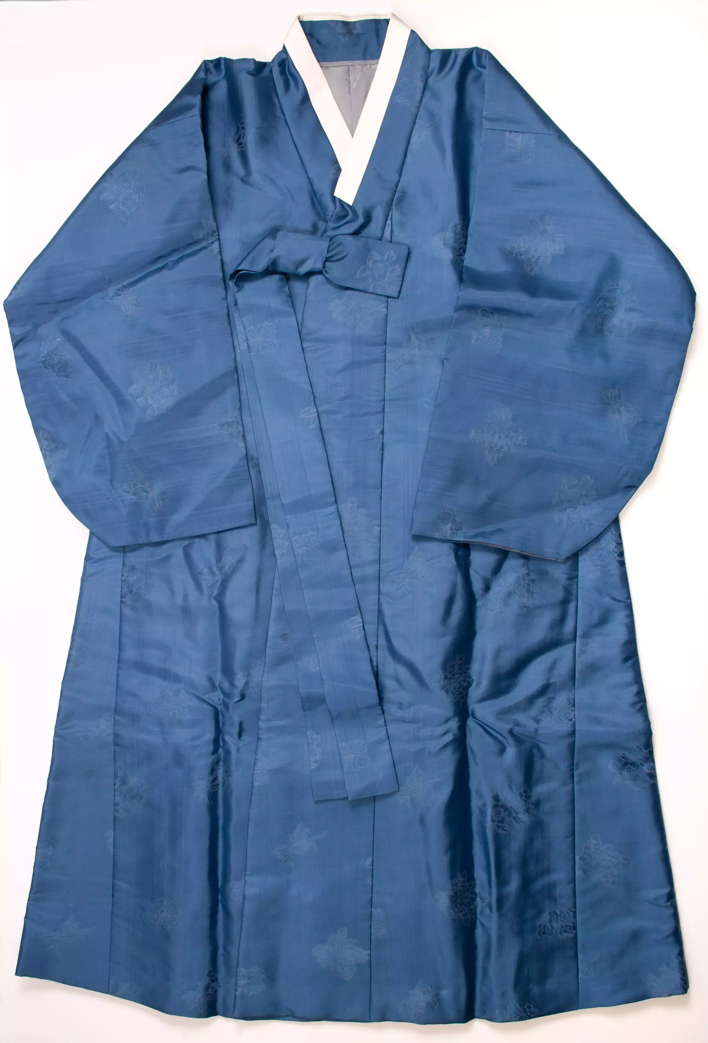 A blue Barong Tagalog